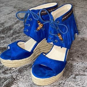 Wedges with Aztec flair